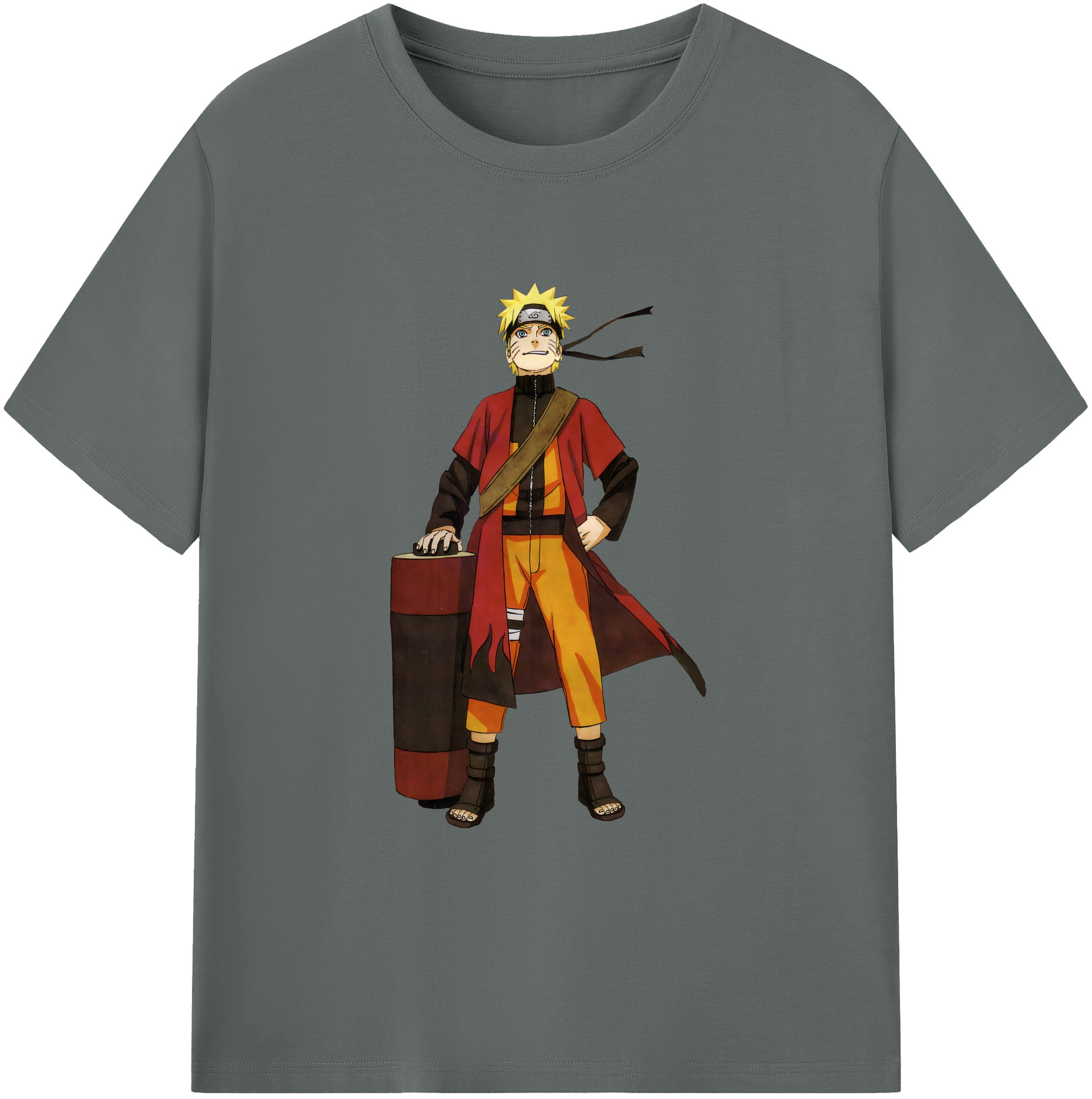 （画像用） NARUTO -ナルト- うずまき ナルト Uzumaki Naruto 綿100％ メンズ半袖Tシャツ｜肌触りやわらか＆通気性
